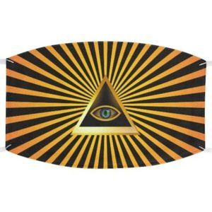 Face Mask with Illuminati Graffiti